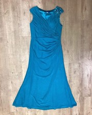 Zeila Dona Blue Bead & Sequin Detail Gown Dress Size L