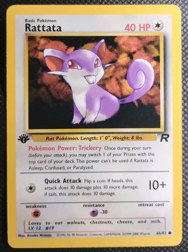 Rattata 1st edition - edition, pokemon