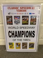 World Speedway CHAMPIONS of 1980s Speedway video dvd