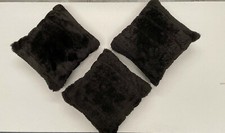 3 x Brown Linea Debenhams Faux Fur Scatter Cushions NO INNERS 46x46 18"x18"