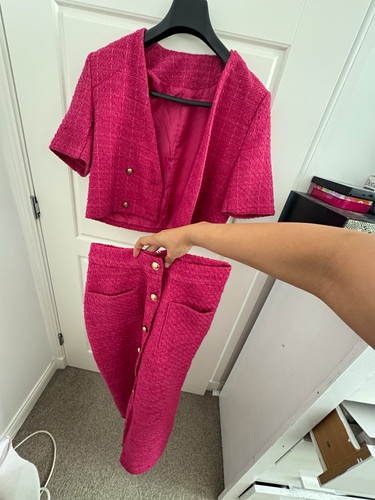Shein pink tweed 2pc jacket - 2pc, &