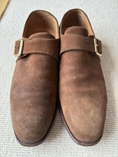 Shipton & Heneage Men's Monk Shoes - Uk Size 10 Brown Suede