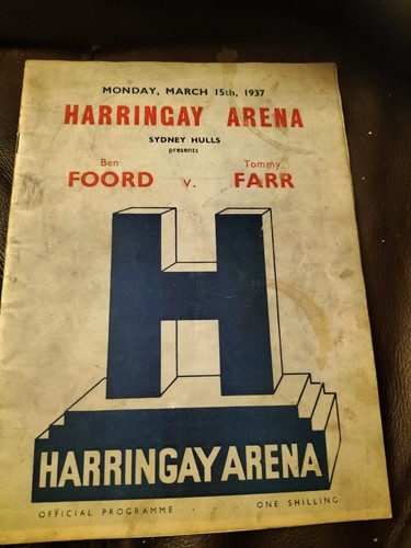 Rare pre war boxing programme - boxing,