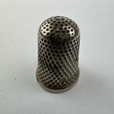Vintage Damaged Silver Thimble