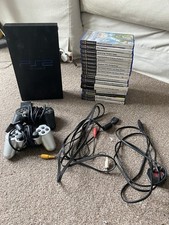 Sony PlayStation 2 PS2, 17 Games, Console Bundle 2 Controllers, Tested Working
