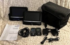 Bush 7" Portable DVD Player BDVD72708M 2 Players Screen Car travel  Plug Remotes