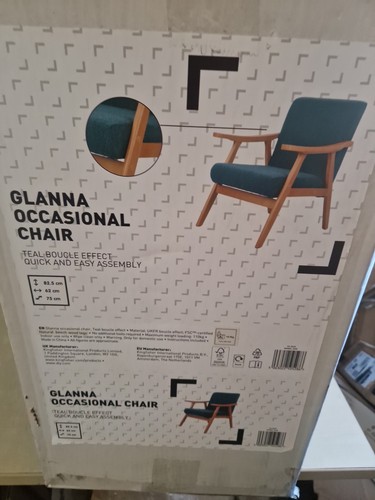Glanna teal bouclé effect - teal,