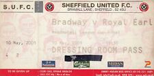 Ticket - Bradway v Royal Earl 10.05.01 Meadowhall League Cup Final @ Sheffield U