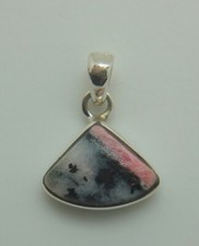 Tugtupite Stone Crystal Pendant in Sterling Silver ~ Greenland