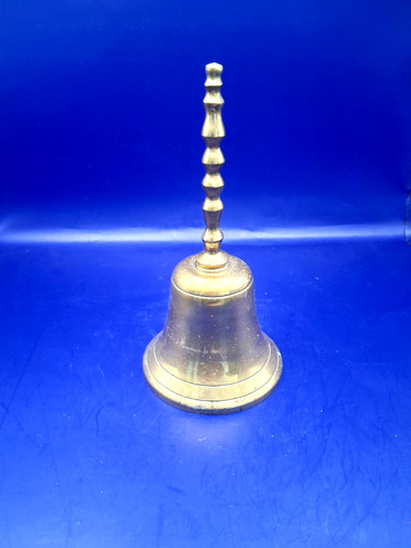 Brass hand bell with brass