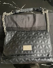 Calvin Klein Black with chain shoulder bag quilted 