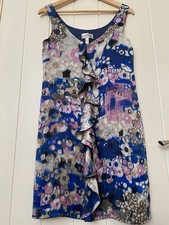 Erdem Quality 100% Silk Lined Elegant Dress Abstract Artisan Design Size UK 10