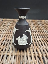 Vintage Wedgwood Black Jasper Ware Bud Vase