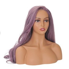 Female Mannequin Head with Shoulder Wig Holder with Wig Cap Manikin Head Bust