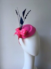 pink navy felt style pillbox