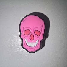 Pink Skull Charms For Crocs, Bubble Slides, Sandals, Slippers & Clogs