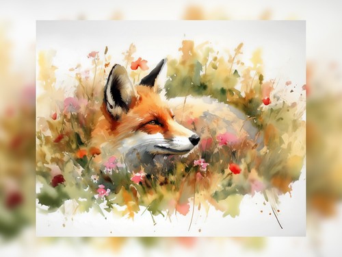 Resting fox flowers - resting,