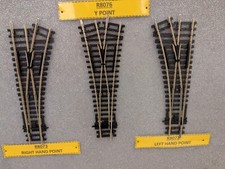 Hornby Track Points R8072 LH Point, R8073 RH Point & R8076 Y Point - OO gauge