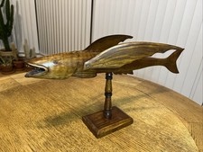 Wooden hand-carved flying fish