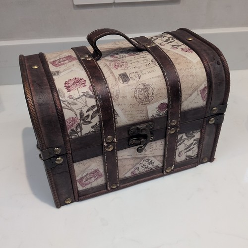 Vintage wooden and leather - and,