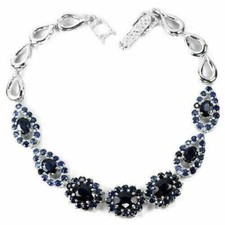 Silver Bracelet Blue Sapphire