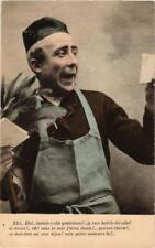 CPA AK Homme et lettre insiste