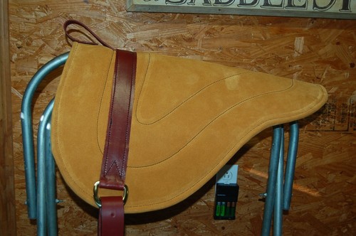 Leather bareback adult saddle - bareback,