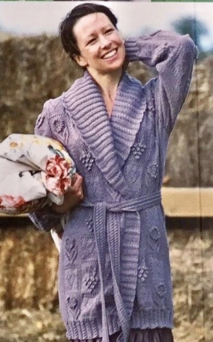 Handknit handmade belted wrap - handmade,
