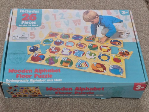 Wooden alphabet floor puzzle - alphabet,
