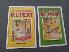 The Monster Rupert the bear, collectable Postcards