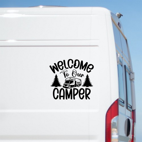 Welcome our camper - camper, sticker