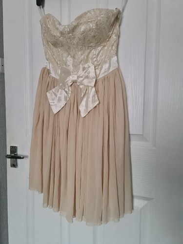 Strapless lace beige - strapless,