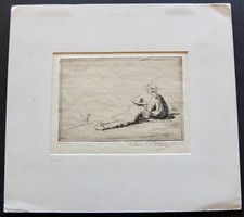 Eileen Soper 1921 Etching "Kite Flying" Signed In Pencil And Titled On Matte