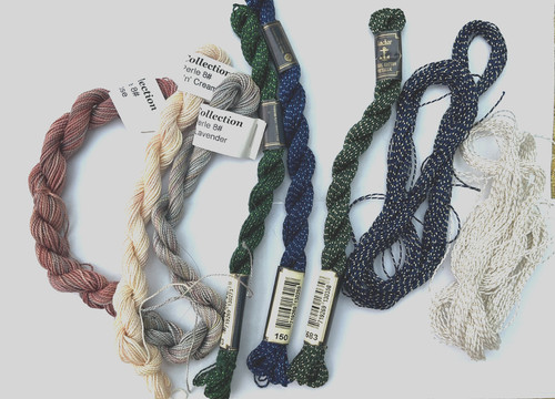 Assorted embroidery threads - 8,