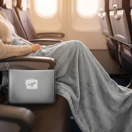 Travel blanket and pillow - and,