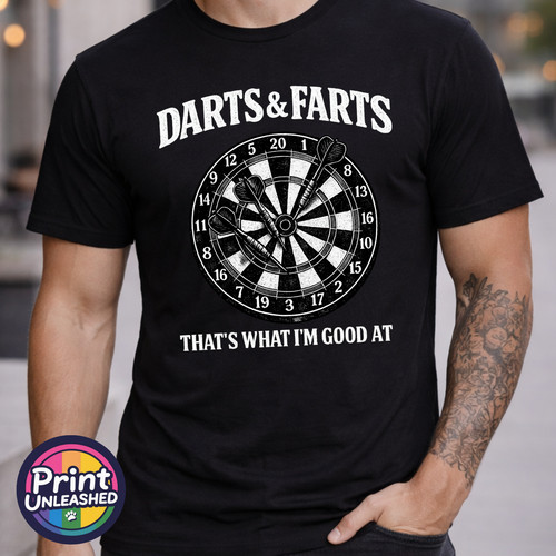 Darts farts tee - darts, funny