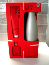 MENS NEXT CODE RED 30ml EDP & BODY WASH 100ml & WATER BOTTLE  Gift Set sealed