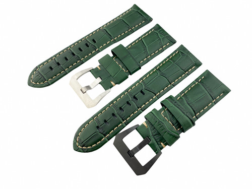 Green white genuine leather - green/white,