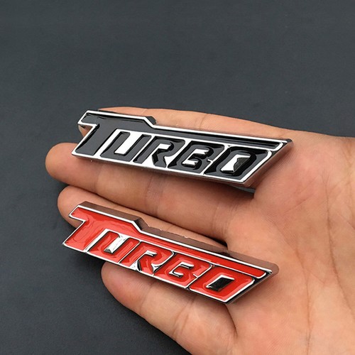 Turbo logo metal emblem - 3d, car