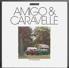 Fiat 900E Amigo & Caravelle Motorhomes 1981-83 UK Market Foldout Sales Brochure