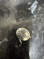 Tiffany & Co Sterling Return to Tiffany Oval Cufflinks 925 Silver Vintage 