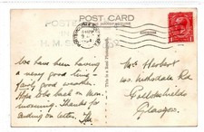 GB: 1934 postcard with POSTED IN H.M. SHIP - HMS HOOD cachet (C92836)