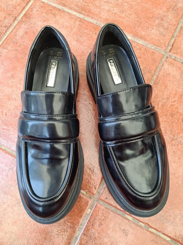 Black platform loafers size - platform, uk