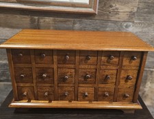 Antique 18 Drawer Hardwood