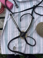 FSS Grackle Noseband Brown Cob Diamante White Padding