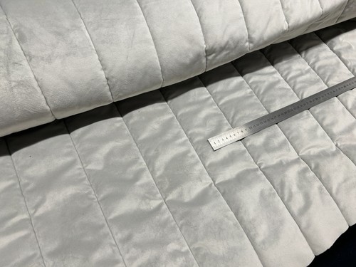 Plain quilted velvet fabric - quilted,