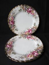 Royal Albert ,Autumn Roses , Two 16 cm Plates  -- good condition ,1st Quality ,
