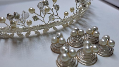 Bridal tiara hair - bridal, 6