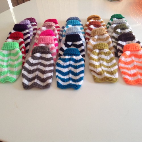 Hand knitted puppy - hand, coat