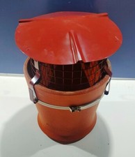 PREMIUM chimney pot cowl rain and bird guard terracotta fits 150mm-250mm pots
